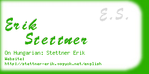 erik stettner business card